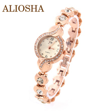 Aliosha marca JW relojes mujer vestir Crystal Ladies relojes del cuarzo caja oro de acrílico de la correa reloj de pulsera de diamantes para la muchacha