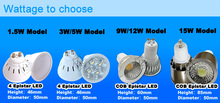 LED spotlights 2W 3W 5W 9W 12W 15W lamp cup GU10 LED bulb downlight 110V240V 220V