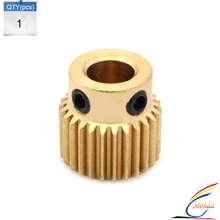 Freeshipping!!! High Quality 1PCS 3D Printer Extrusion Wheel Special Brass Extrusion wheel 26 Tooth Gear for Extruder filaments