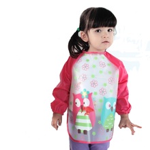 New baby bib Waterproof Long Sleeve Art Smock baby Saliva Burp Children Apron Cartoon anti-dress kids bibs baby girl clothes