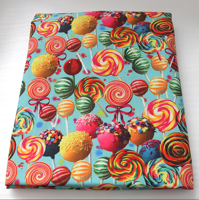 42188 50*147cm lollipop Candy series fabric patchwork printed cotton fabric for Tissue Kids Bedding textile, Sewing Tilda Doll