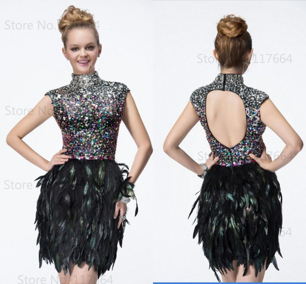 Sequin And Feather Dress