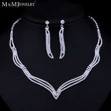 Straightforward Vogue Rhinestone Silver Plated Bridal ceremony Tools Drop Earrings Necklace for Bridal Jewelry Models TL296