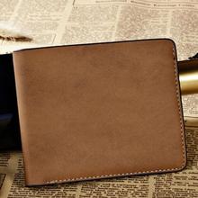 New Men Wallets PU Leather Bag Men Wallet Soft Brief Ultra thin Handmade Horizontal Pu Leather