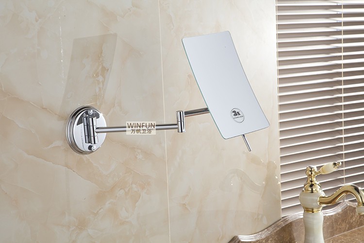 Description Picture 4 of itemBath Mirrors 3 X Magnifying Mirror Wall Makeup Mirror of Bathroom 1 Sided Lady Square Folding Cosmetic Mirrors With Arm 6208