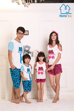summer cartoon style funny family clothing set family matching outfits for father and mother