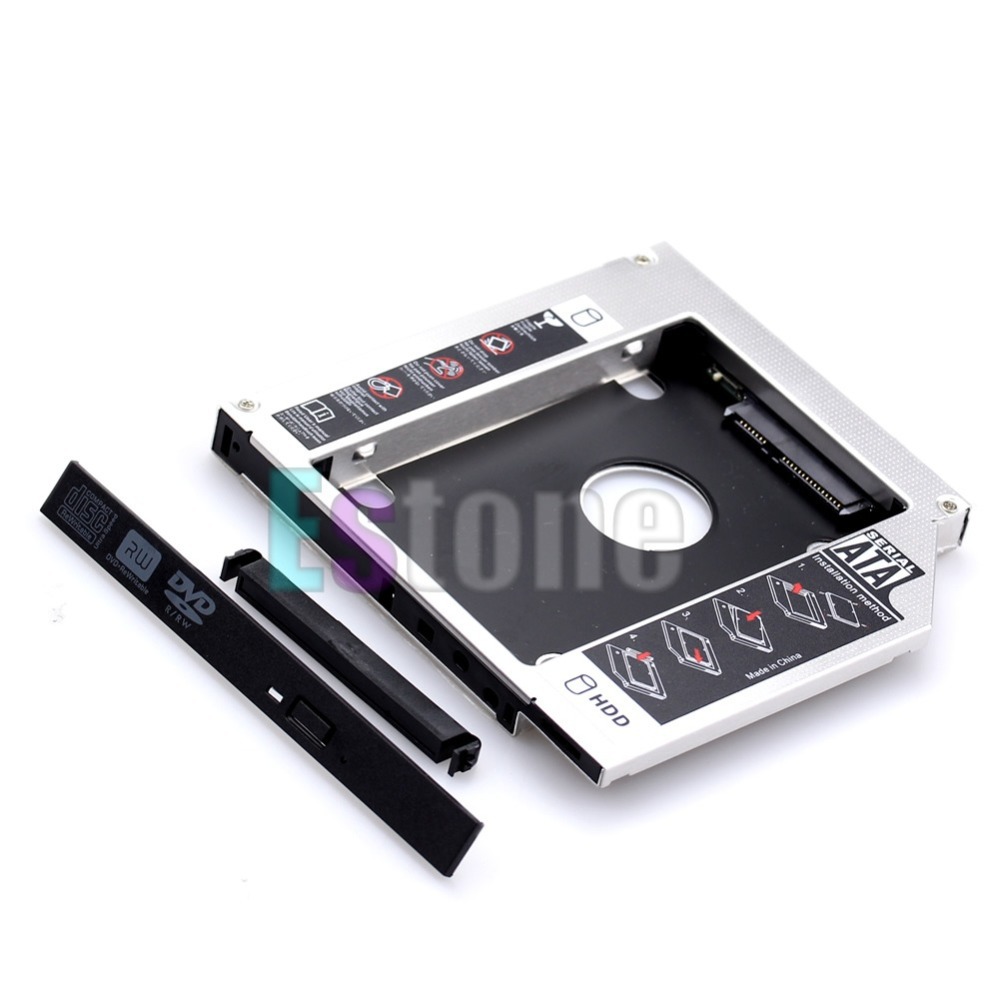 Free Shipping SATA 2nd SSD HDD Hard Drive Caddy For 12 7mm Universal CD DVD ROM