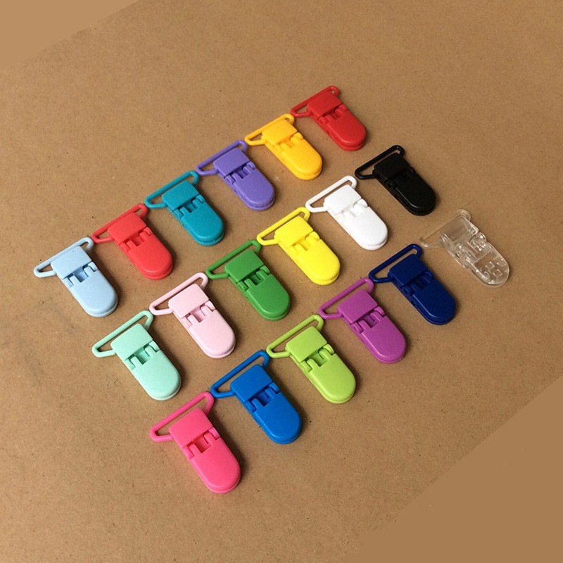 10Pcs 20mm Baby Pacifier Clip Plastic Clip Infant Plastic Pacifier Clip Holder Toddler Transparent Soother Clip For Bebes design (2)