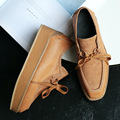 Spring 2017 New Flat Platform Women Moccasins Casual Brand Square Toe Shoes Genuine Leather Fashion Footwear