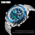 2016 SKMEI Men Digital Quartz Watch Fashion Sports Wristwatches Dual Time Zone EL Light Clock Luxury