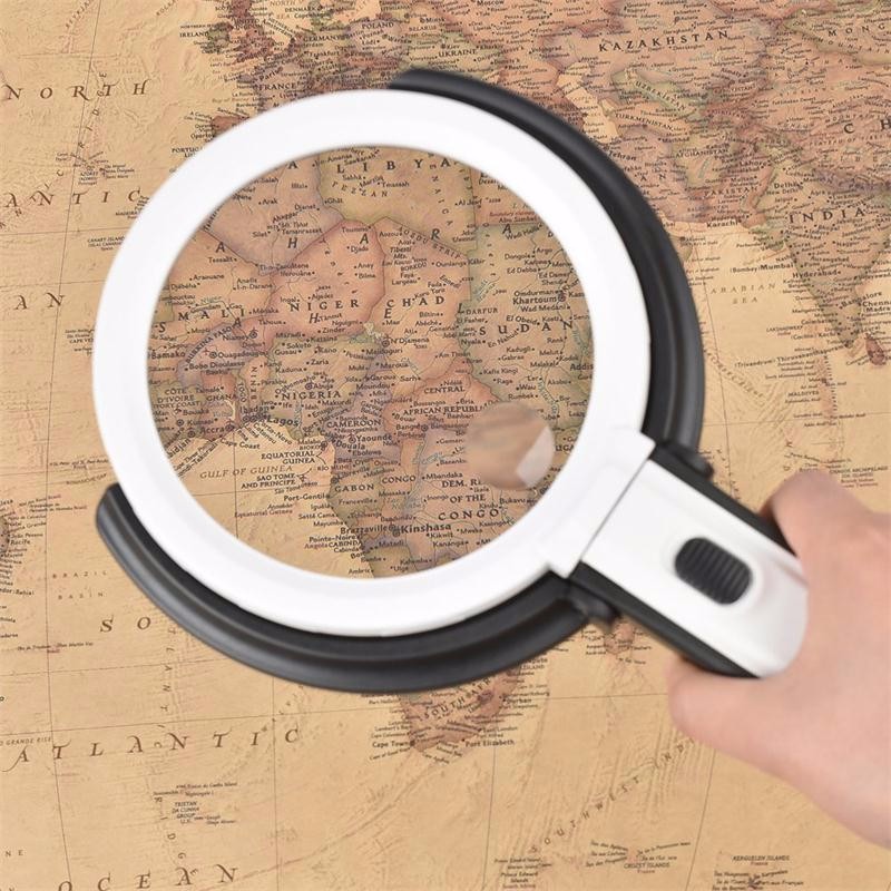 Beileshi 110V-240V Table Magnifier LED Lighted Magnifying Glass Lamp Magnifying 1.8X 5X Desktop Magnifier with External Charger Beileshi 110V-240V Table Magnifier LED Lighted Magnifying Glass Lamp Magnifying 1.8X 5X Desktop Magnifier with External Charger
