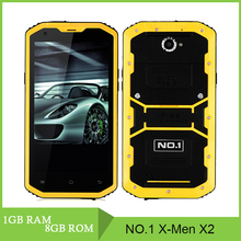 Original NO.1 X-Men X2 4500mAh 5.5”Android 4.4 Waterproof Smartphone MSM8916 Quad Core 1.3GHz RAM 1G ROM 8G 4G LTE Cells Phone