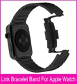 Newest Black Link Bracelet Band For Apple Watch 42mm Silver 316L Stainless Steel Watchbands With 1