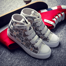 New female canvas shoes sneakers high layer platform Harajuku shoes preppy cotton made casual punk rock