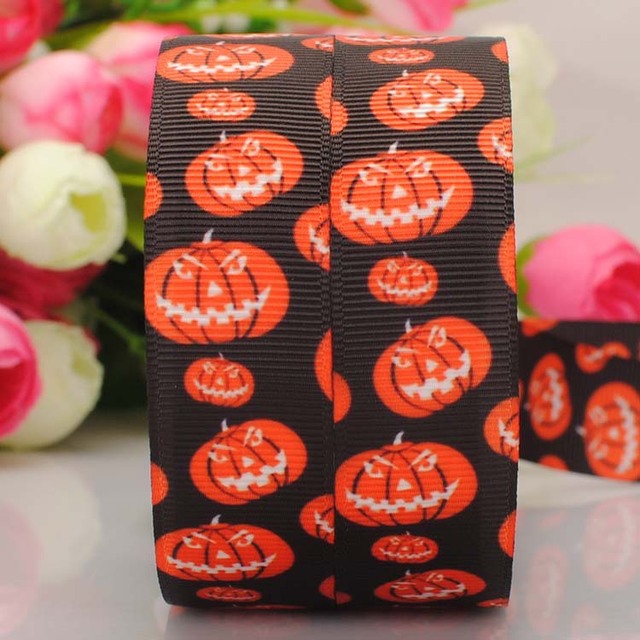 20Y 7/8"22mm new Halloween ribbon printed grosgrain ribbon DIY ployester ribbon
