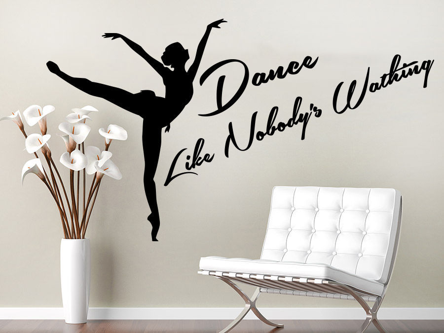 Dance Wall Decal Sport Quote Studio Girl Dancer Dancing Wall Sticker