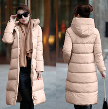 2015 winter design long overcoat thickening women’s cotton-padded jacket fashion wadded jacket plus size cotton-padded jacket