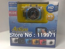 5pcs Lot 720P 5 0 Mega Pixels water proof digital camera with touch screen free shipping