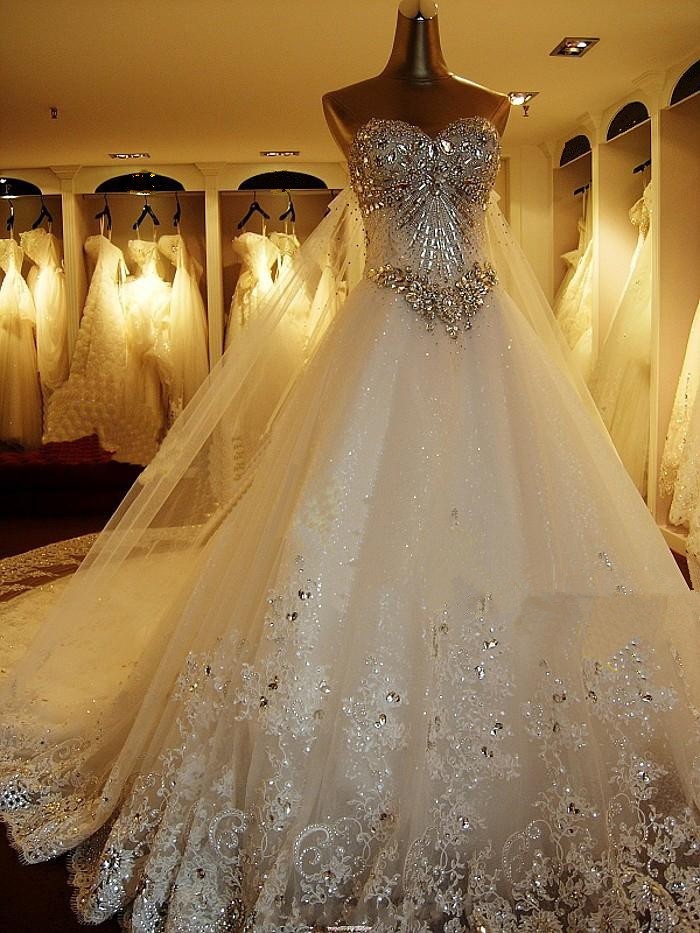 wedding dress with long train