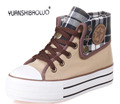 Spring 2015 high quality comfortable canvas shoes women increased large base shoe 35 to 39 free