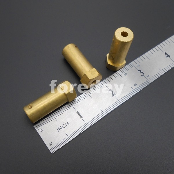 Description Picture 4 of item100PCS Brass 5MM Flexible Hexagonal hexagon Coupling Coupler Six edge Shaft Motor Flexible length: 30mm M5 10 Spanners*FD329X100