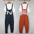 HOT 2016 New bib pants casual lovers suspenders trousers cartoon personality hiphop pants strap pants overalls