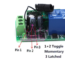 Dc 12v wireless remote control switch dc motor reversible control 2 controller and 12 receiver