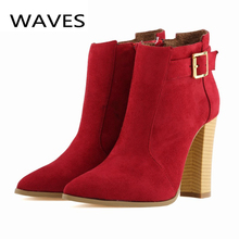 Drop shipping 2015 autumn winter fashion women boots plus size bottes femmes zipper martin ankle boots for women sexy lady shoes