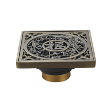 Hand-carved antique brass core covered deodorant and easy to clean floor drain odor core retro carved floor drain