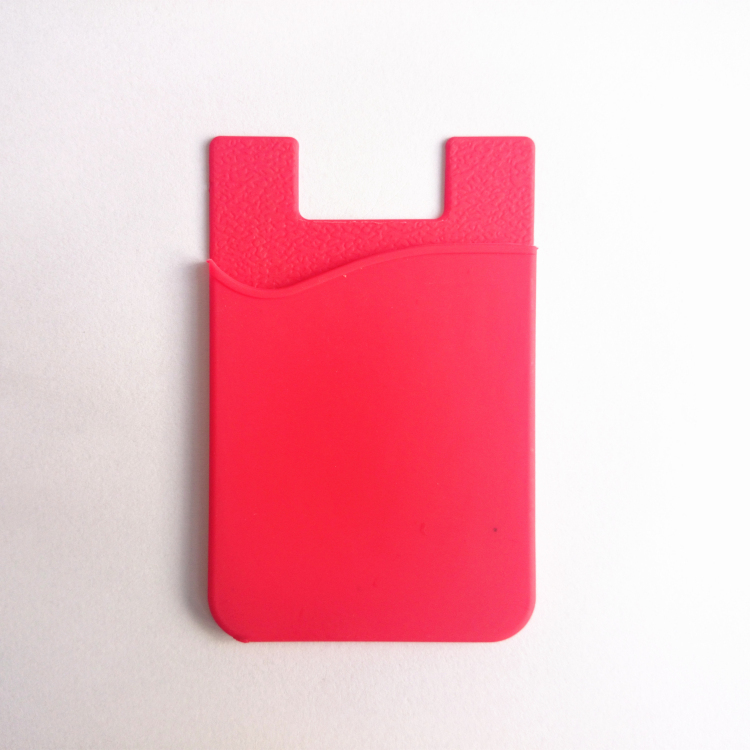 Silicone smart wallet 3M self adhesive, silicone rubber card holder for