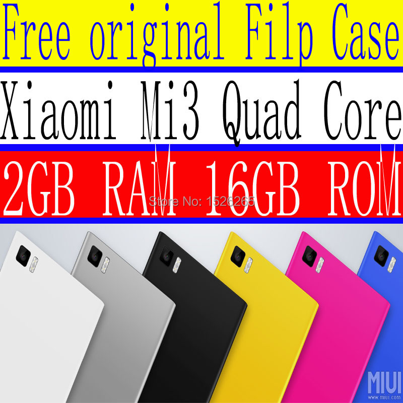 Xiaomi m3 mi3 free filp case Quad Core 2GB RAM 16GB ROM 16G ROM smartphone 5