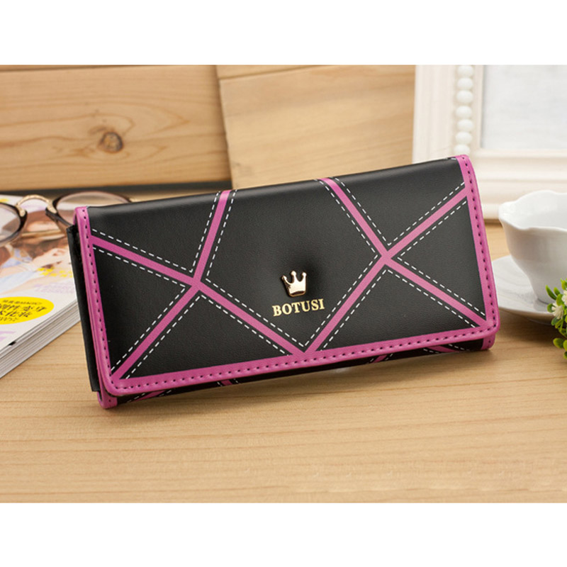 2015 new arrival fashion women wallets retro splice hasp solid lady's long design wallet women purse more color free shipping