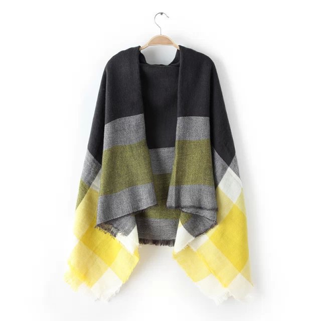 za Winter 2015 font b Tartan b font Scarf fashion Plaid Scarf Women Blanket Oversized Wrap