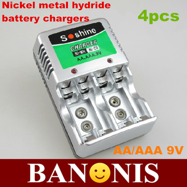 Consumer electronics multi functional charger soshine brand AA AAA nickel metal hydride rechargeable batteries 9v safe