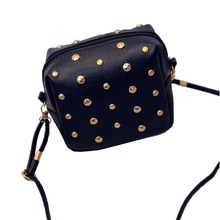 2015 Fashion Women CrossBody Bag High Quality Designer Rivet Pu Leather Ladies Flap Shoulder bag Black