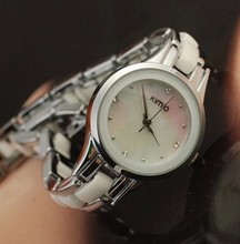 Kimio moda pulsera de mesa rhinestone mesa moda para mujer reloj sallei blanco