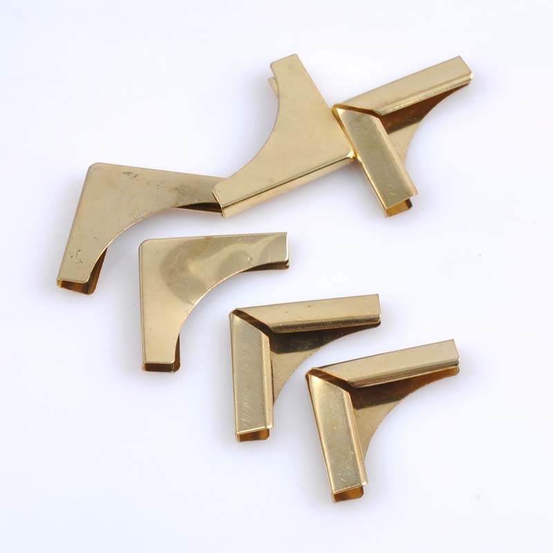 Description Picture 5 of item10Pcs Golden and Silver Metal Book Corner Trilateral Albums Menus Folders Box Corner Protectors For Decor 28x28x3mm CP1498