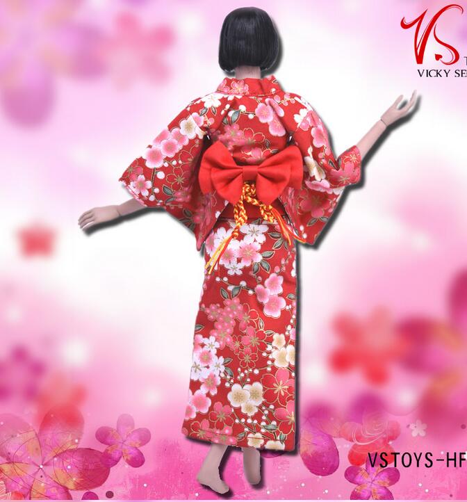 1/6 Scale Japanese Kimono Miko Dress For 12" Phicen Hot Toys Female Figure USA 