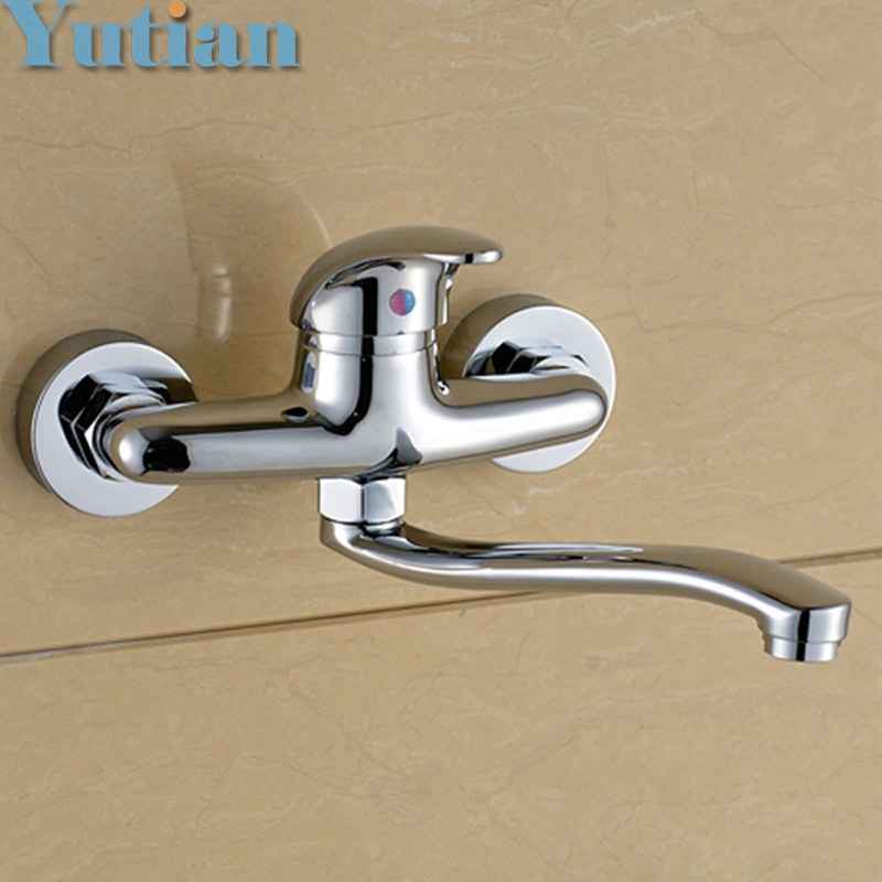 Free shipping Wall Mounted kitchen faucet Lavabo tap Vintage hansgrohe cozinha torneira banheiro YT-6033