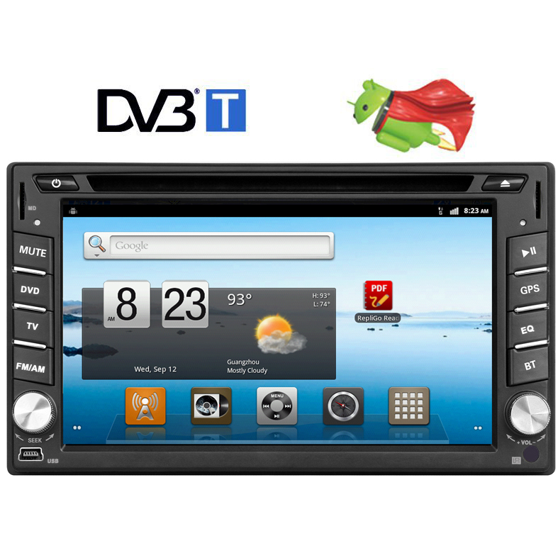 7 Hd Car Stereo Dvd Player System Android Tablet Gps 3G Dvb-T Wifi 2-Din