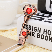 HOT USB Pen Drive Metal Pure Copper Heart Key Gift USB Flash Drive 512GB mini USB