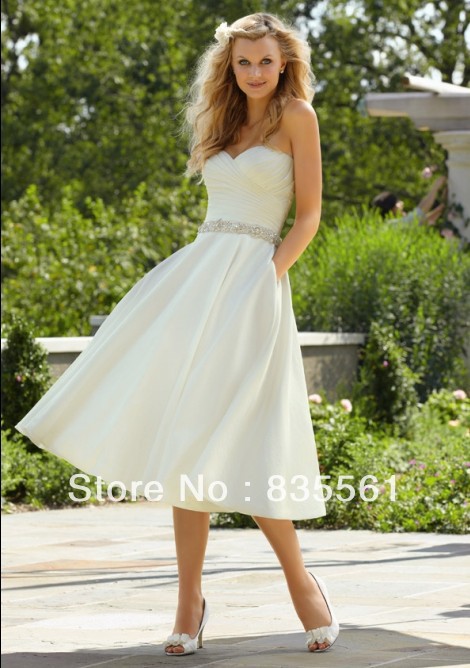 Amazing Wedding Dress Mid Calf Length  Don t miss out 