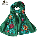 Japanese Ethnic Style Embroidered Scarves and Shawls for Women Fashion Design Artistic Style Bandana and Pashmina