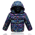 2016 Winter Children Floral Jacket For Girls Down Coat Baby Clothing Girl Doudoune Fillette Outerwear Brand