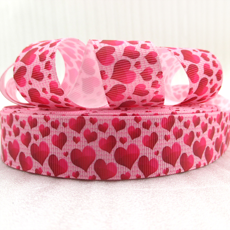 10mm Cinta de Grogrén Corazones Amor Artesanía Costura Scrapbooking día de San Valentín Regalo