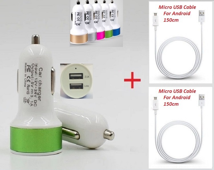  - Universal     2 USB 5 V 2.1A   iPhone 6 5 Samsung + 2x USB  Android   