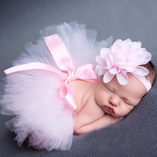 Princess Newborn Tutu and Vintage Headband Newborn Baby Photography Prop Birthday Sets For Baby Girls TS001