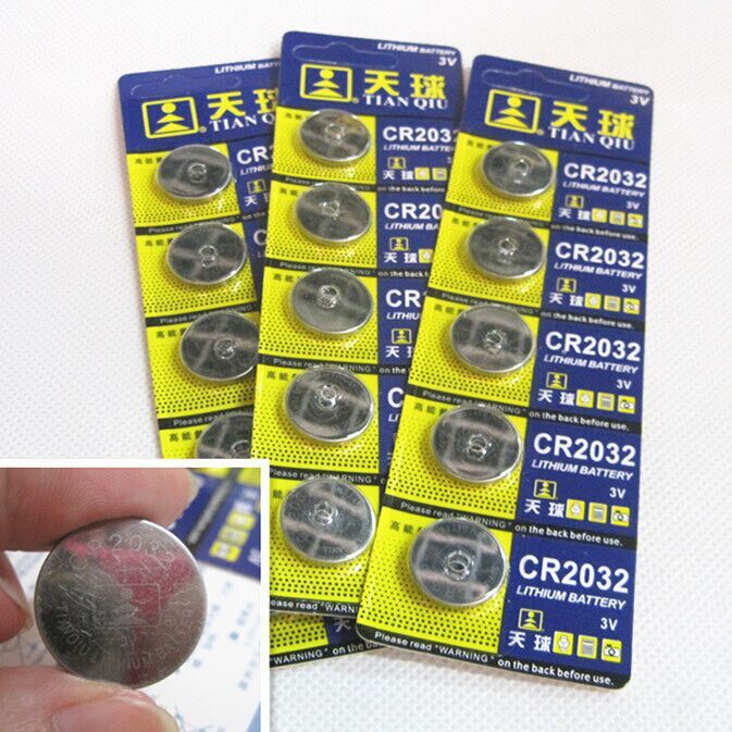 10PCS CR2032 3V 210mAh Lithium Button Cell Coin Battery For Watches Toys Computer Motherboards Remote Control