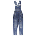 Womens Jumpsuit Denim Overalls 2016 Spring Summer Casual Ripped Hole Loose Cowboy Nine Minutes Of Pants