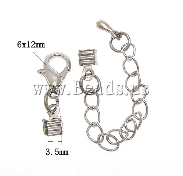 Free shipping!!!Brass Lobster Clasp,Men Fashion Jewelry, platinum color plated, nickel, lead & cadmium free, 6x12mm, 3.5mm